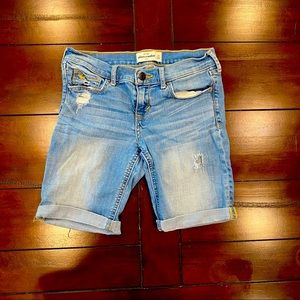 Abercrombie kids distressed Bermuda shorts.